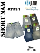 Quần short jeans trơn không giãn Ms 3119.1 1