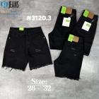 Quần short jeans trơn không giãn tua lai rách Ms 3120.3 2