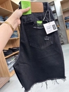 Quần short jeans trơn không giãn tua lai rách Ms 3120.3 4