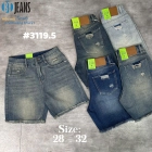 Quần short jeans trơn không giãn tua lai rách túi Ms 3119.5 2