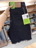 Quần short jeans trơn không giãn tua lai giá rẻ Ms 3120.4 4