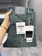 Quần jean nam cotton suông xanh dơ không giãn Ms 1144.4 5