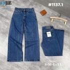 Quần jean nam không giãn ống rộng 27cm Ms 1137.1 2