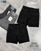 Quần short jeans đen trơn không giãn cao cấp Ms 1139.1 2