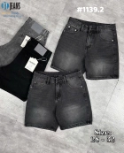 Quần short jeans xám trơn không giãn cao cấp Ms 1139.2 2