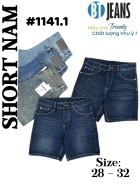 Quần short jeans xanh trơn không giãn cao cấp Ms 1141.1 1