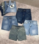 Quần short jeans xanh trơn không giãn cao cấp Ms 1141.1 3