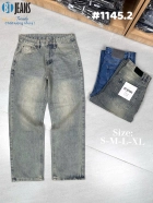 Quần jean nam cotton suông xanh không giãn Ms 1145.2 2