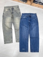 Quần jean nam cotton suông xanh không giãn Ms 1145.2 4