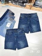 Quần short jeans xanh trơn không giãn cao cấp Ms 1147.1 2