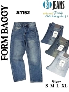 Quần jean nam cotton suông xanh không giãn Ms 1152 1