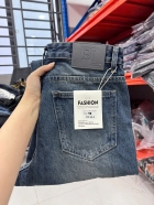 Quần jean nam cotton suông xanh không giãn Ms 1153 4
