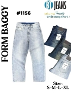 Quần jean nam cotton suông xanh không giãn Ms 1156 3