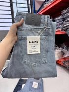 Quần jean nam cotton suông xanh không giãn Ms 1156 1