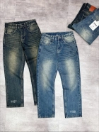 Quần jean nam cotton suông xanh không giãn Ms 1158 4