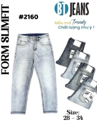 Quần jean nam trơn có giãn xanh cao cấp Ms 2160 1