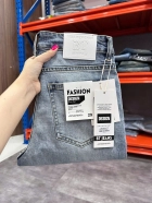 Quần jean nam trơn có giãn xanh cao cấp Ms 2162 4