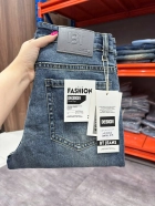 Quần jean nam trơn có giãn xanh cao cấp Ms 2164 4