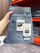 Quần jean nam trơn có giãn xanh cao cấp Ms 2165 5