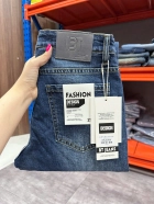 Quần jean nam trơn có giãn xanh cao cấp Ms 2166 4