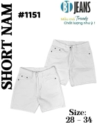 Quần short jean nam không giãn trắng Ms 1151 1