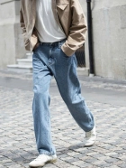 Quần jean nam cotton suông không giãn Ms 1192 6