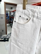 Quần jean nam cotton suông không giãn Ms Suông Trắng 4