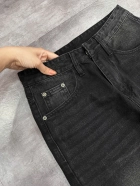 Quần jean nam cotton suông màu xám không giãn Ms 1212 4