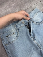 Quần jean nam cotton suông màu xanh không giãn Ms 1211 3