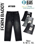 Quần jean nam cotton suông xám không giãn Ms 1189 1