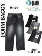 Quần jean nam cotton suông xám không giãn Ms 1191 1