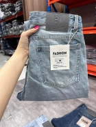 Quần jean nam cotton suông xanh không giãn Ms 1174 4