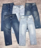 Quần jean nam cotton suông xanh không giãn Ms 1178 3