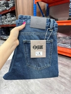 Quần jean nam cotton suông xanh không giãn Ms 1178 4