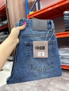 Quần jean nam cotton suông xanh không giãn Ms 1187 3