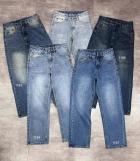 Quần jean nam cotton suông xanh không giãn Ms 1187 4