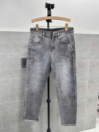 Quần jean nam form slimfit trơn xám rách cao cấp Ms 2203R 4