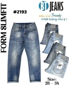 Quần jean nam form slimfit trơn xanh cao cấp Ms 2193 1