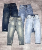 Quần jean nam form slimfit trơn xanh cao cấp Ms 2200 4