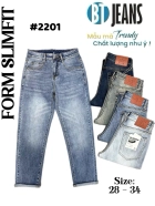 Quần jean nam form slimfit trơn xanh cao cấp Ms 2201 1