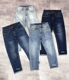 Quần jean nam trơn có giãn xanh cao cấp Ms 2180 4