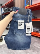 Quần short jeans xanh trơn không giãn cao cấp Ms 1172 5