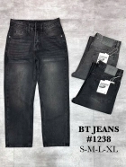 Quần jean nam cotton suông màu xám không giãn Ms 1238 2