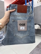 Quần jean nam cotton suông màu xanh không giãn Ms 1221 5