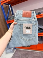 Quần jean nam cotton suông màu xanh không giãn Ms 1224 4