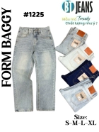 Quần jean nam cotton suông màu xanh không giãn Ms 1225 1