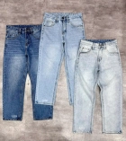 Quần jean nam cotton suông màu xanh không giãn Ms 1230 3