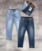 Quần jean nam form slimfit trơn xanh cao cấp Ms 2218 5