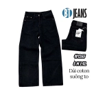 QUẦN JEAN DÀI COTTON SUÔNG TO MÀU ĐEN WASH NHẸ MS 1265 1