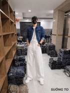QUẦN JEAN NAM COTTON SUÔNG TO MÀU TRẮNG KHÔNG GIÃN MS 1285 1